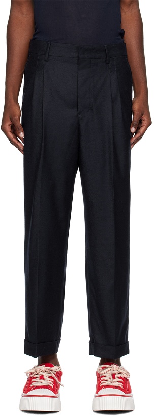 Photo: AMI Alexandre Mattiussi Navy Carrot Fit Trousers
