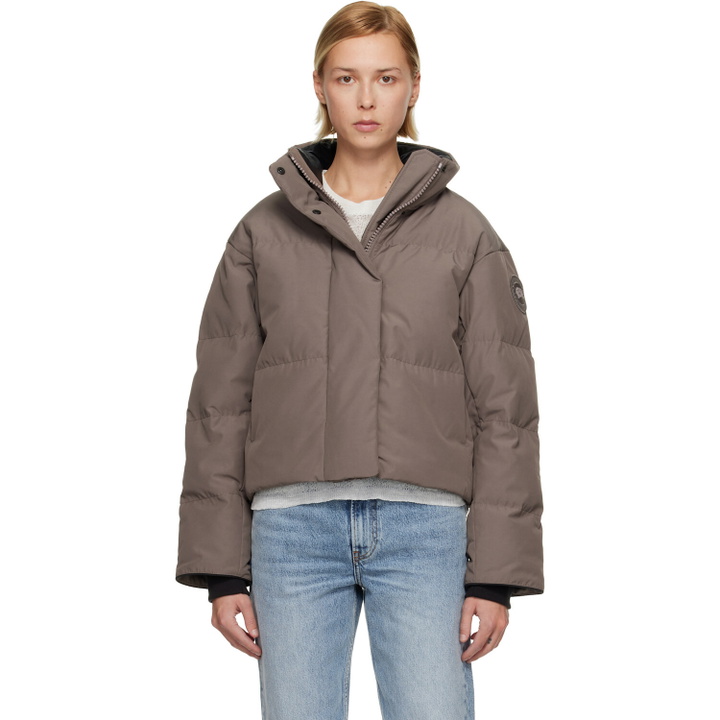 Photo: Canada Goose Taupe Grandview Cropped Down Jacket