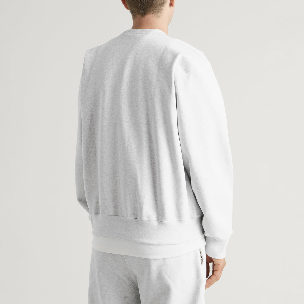 Nike Men's 560 Fleece Crew Sweat in Birch Heather