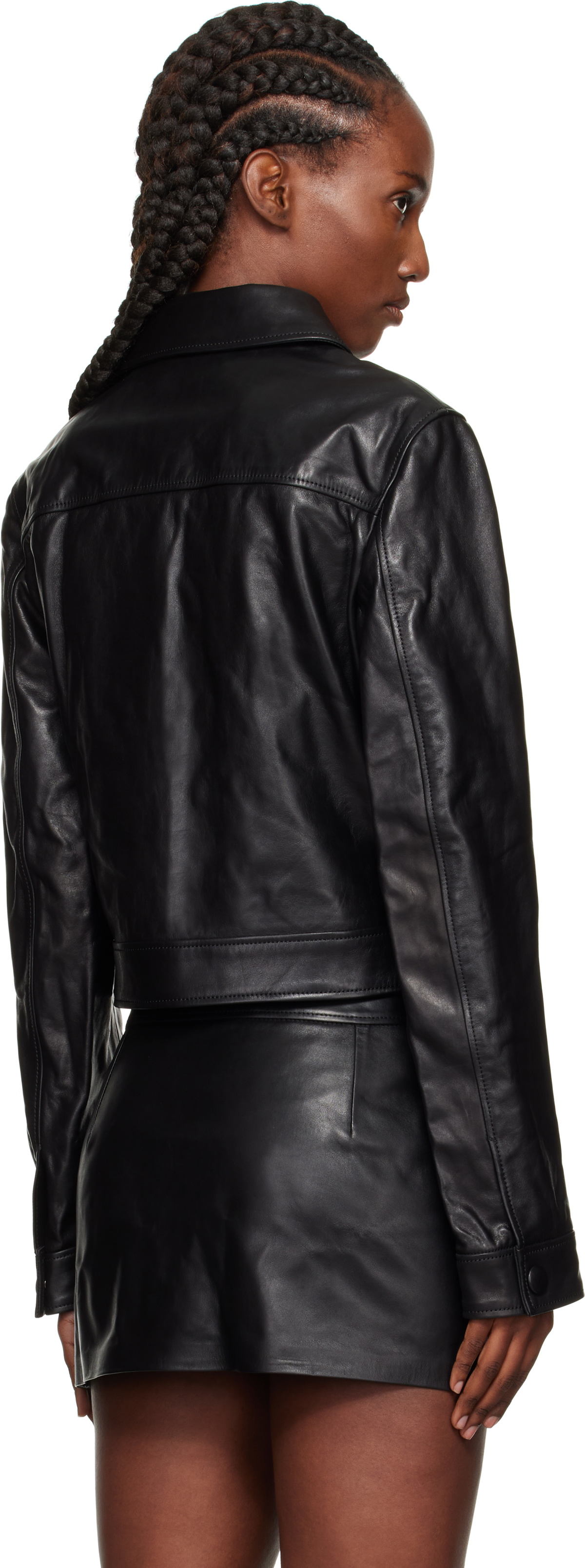 AMIRI Black MA Leather Jacket