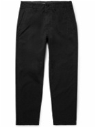 Stone Island - Straight-Leg Mercerised Stretch Supima Cotton Trousers - Black