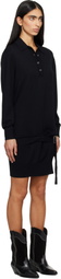 Isabel Marant Black Bathilde Essential Fluid Knit Minidress