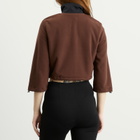 SKIMS Women's Fleece Lounge Shrunken Zip Up Jacket in Cocoa