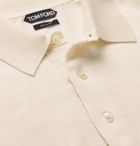 TOM FORD - Slim-Fit Cashmere and Silk-Blend Polo Shirt - Neutrals