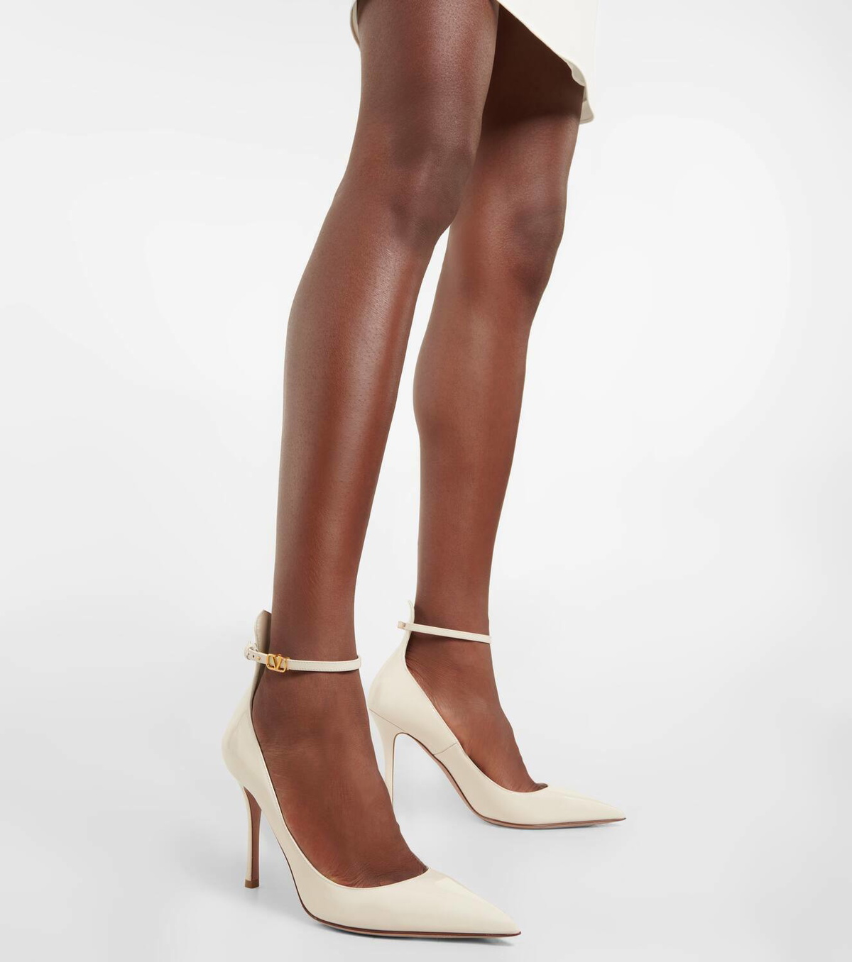 パンプス Valentino Garavani Foliefoliage Pumps In Patent Leather Foliefoliage Pumps In Abrasive Calfskin 85mm for Woman in