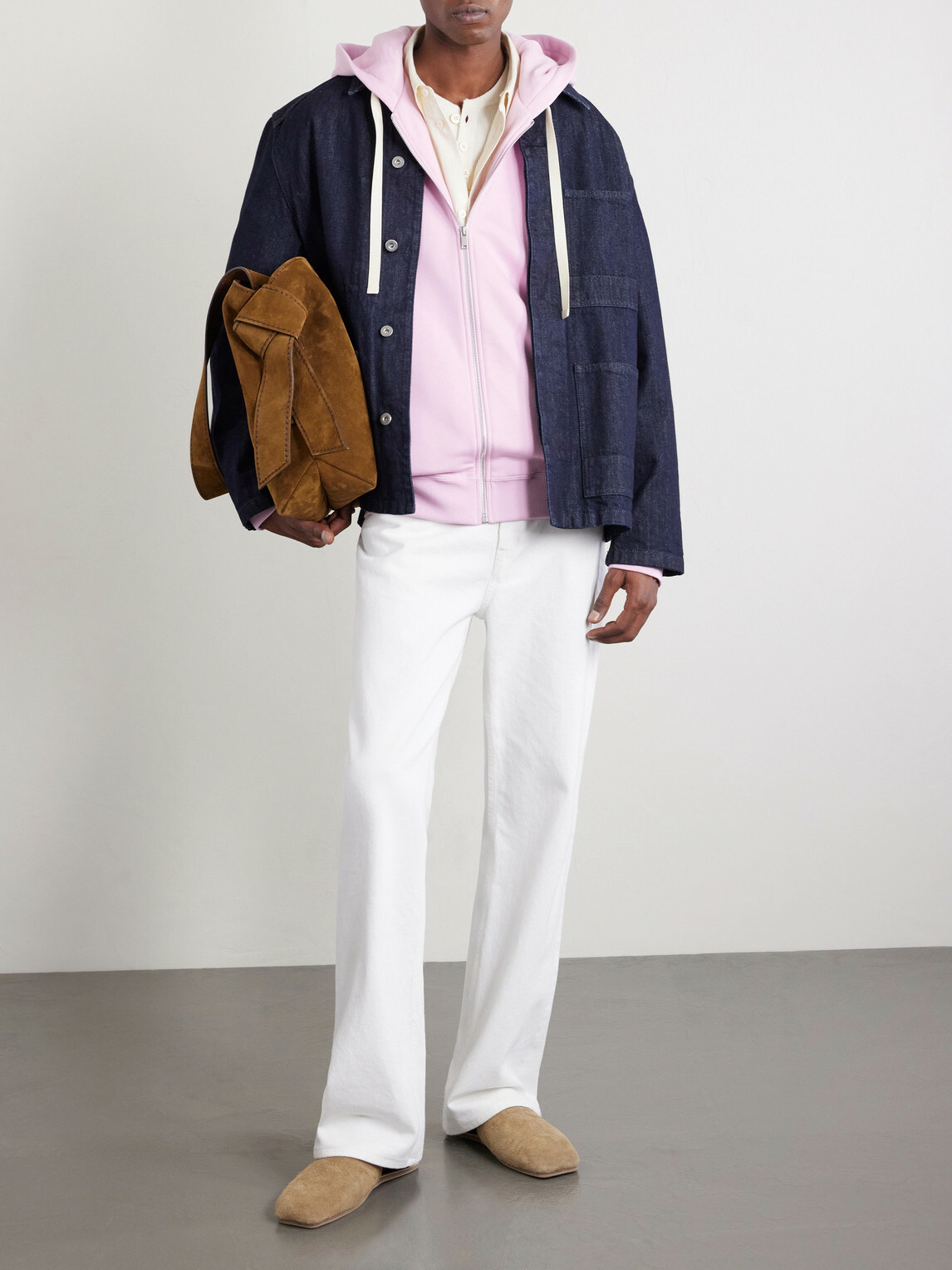 Jil Sander - Cotton-Jersey Zip-Up Hoodie - Pink