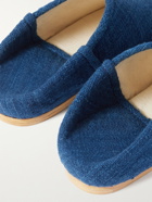 11.11/eleven eleven - Indigo-Dyed Organic Cotton Slippers - Blue