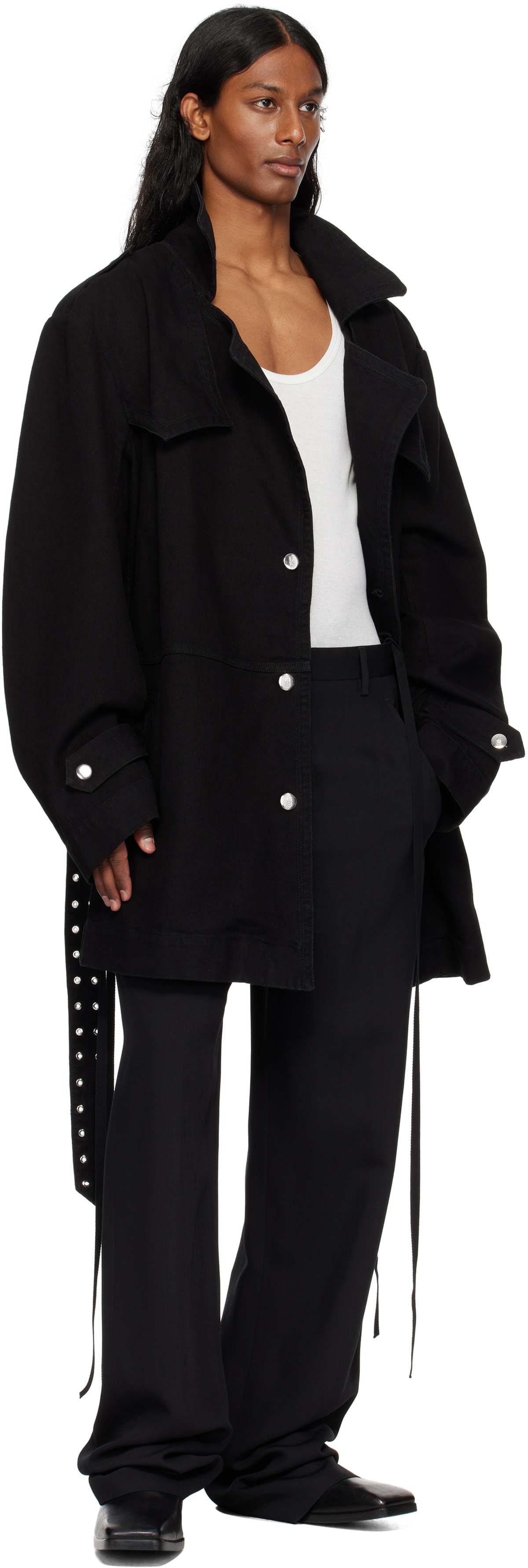 Ludovic de Saint Sernin Black Honey Trench Coat