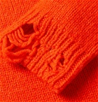 Stella McCartney - Distressed Alpaca-Blend Sweater - Orange
