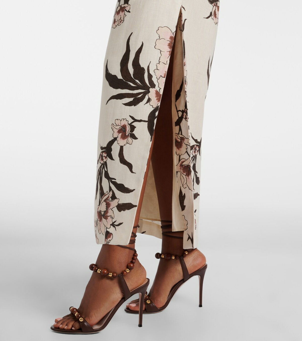 SIR Floral linen maxi dress