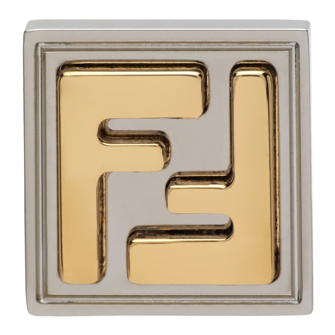 Photo: Fendi Silver and Gold FF Earring