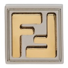 Fendi Silver and Gold FF Earring
