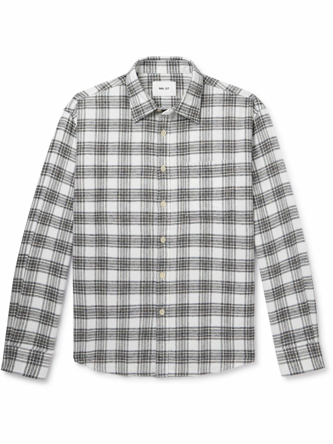 NN07 - Deon 5465 Checked Organic Cotton-Flannel Shirt - Gray NN07