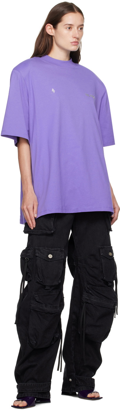 Tシャツ・カットソー THE ATTICO Woman T-Shirt Violet 250WCN00003JJJ025AA The Attico Purple Kilie T-Shirt The Attico