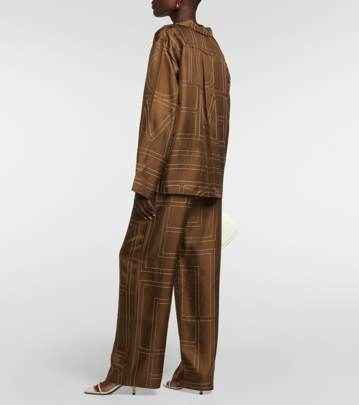 Toteme Monogram silk twill shirt