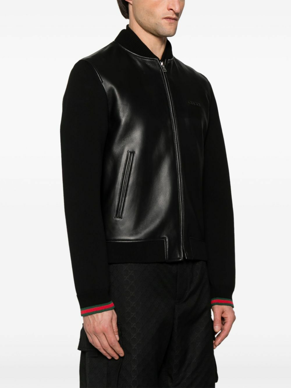 Gucci Leather Bomber Jacket Gucci