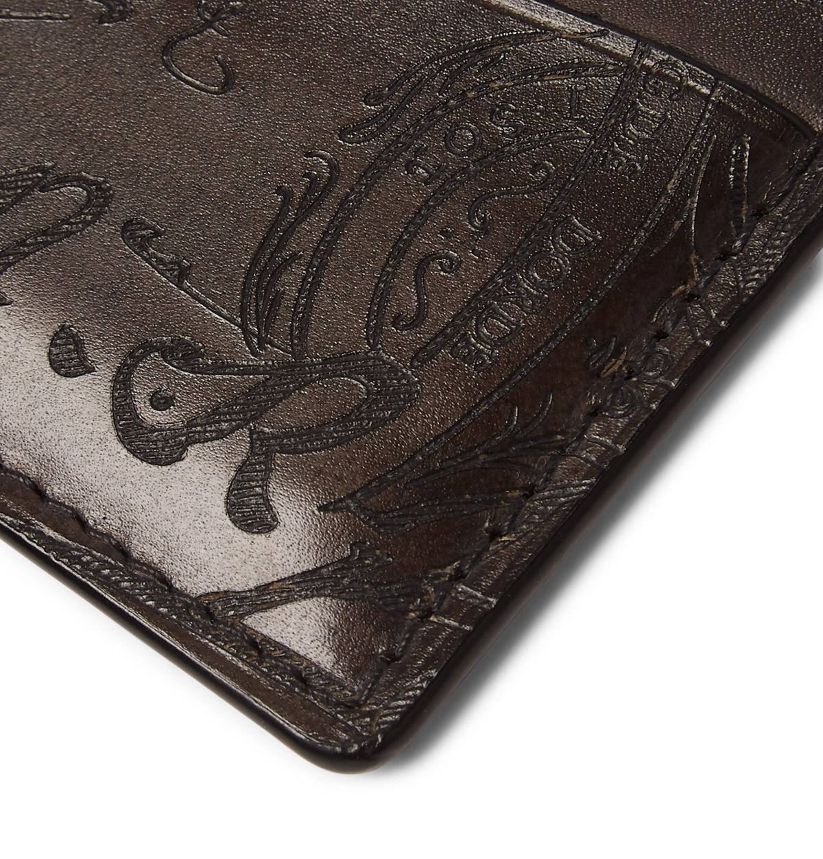 Berluti - Bambou Scritto Leather Cardholder - Brown Berluti