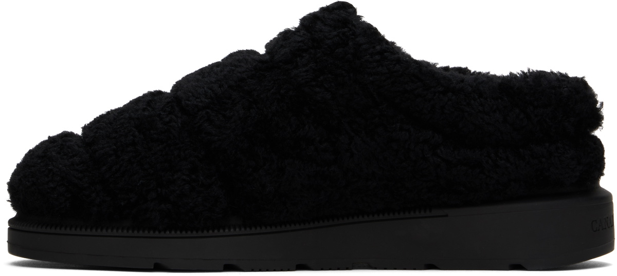 Canada Goose Black Porteau Shearling Mules