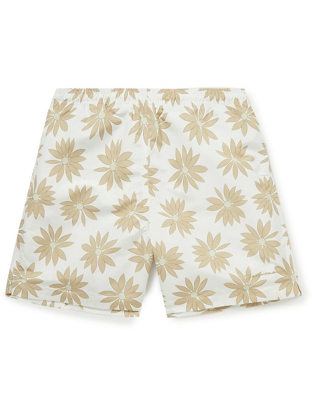 Photo: Jacquemus - Mid-Length Floral-Print Recycled Swim Shorts - Neutrals