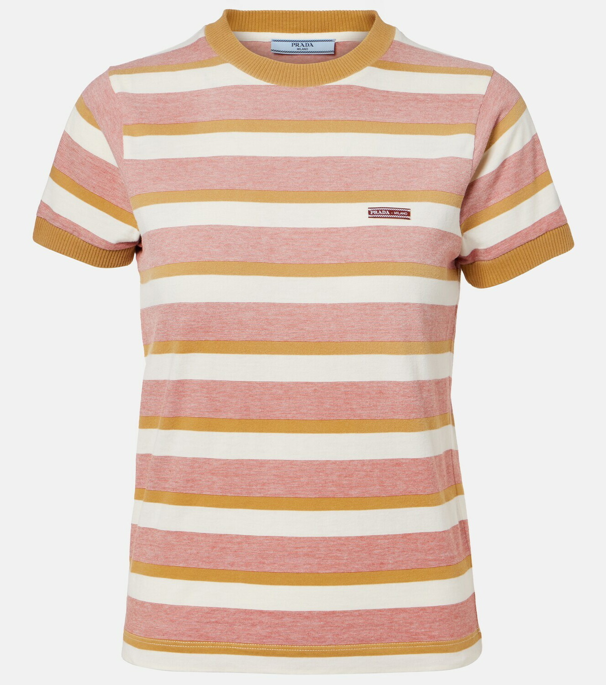 Prada Striped cotton jersey T-shirt