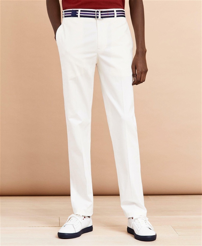 Photo: Brooks Brothers Men's Cotton-Blend Stretch Trousers | White