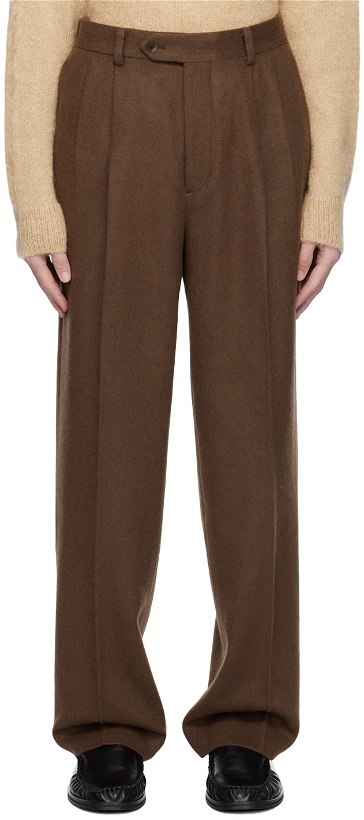 Photo: AURALEE Brown Pleated Trousers