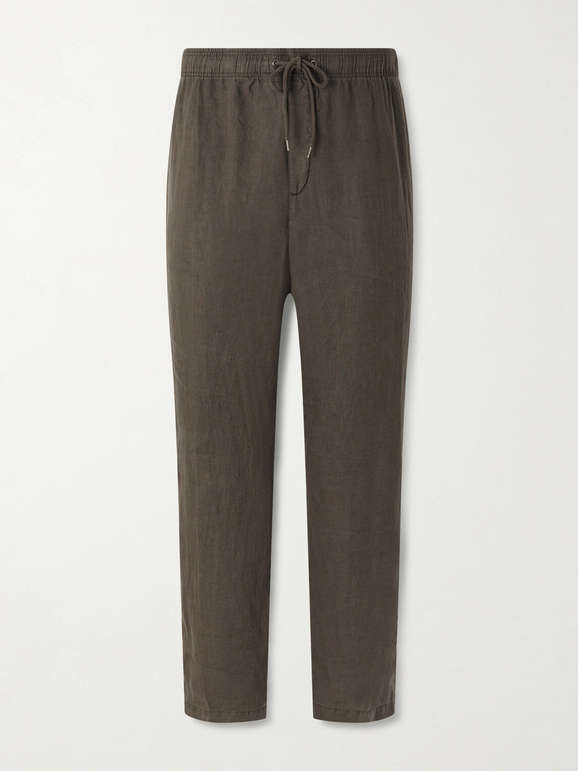 James Perse - Straight-Leg Garment-Dyed Linen Drawstring Trousers - Green