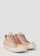 Rick Owens DRKSHDW - Faded Low Top Sneakers in Pink