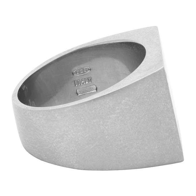 Maison Margiela Silver 4-Stitches Ring Maison Margiela