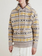 KAPITAL - Yellowknife Fair Isle Wool Hoodie - Yellow