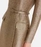 Emilia Wickstead Kalonice belted sequined tweed midi dress