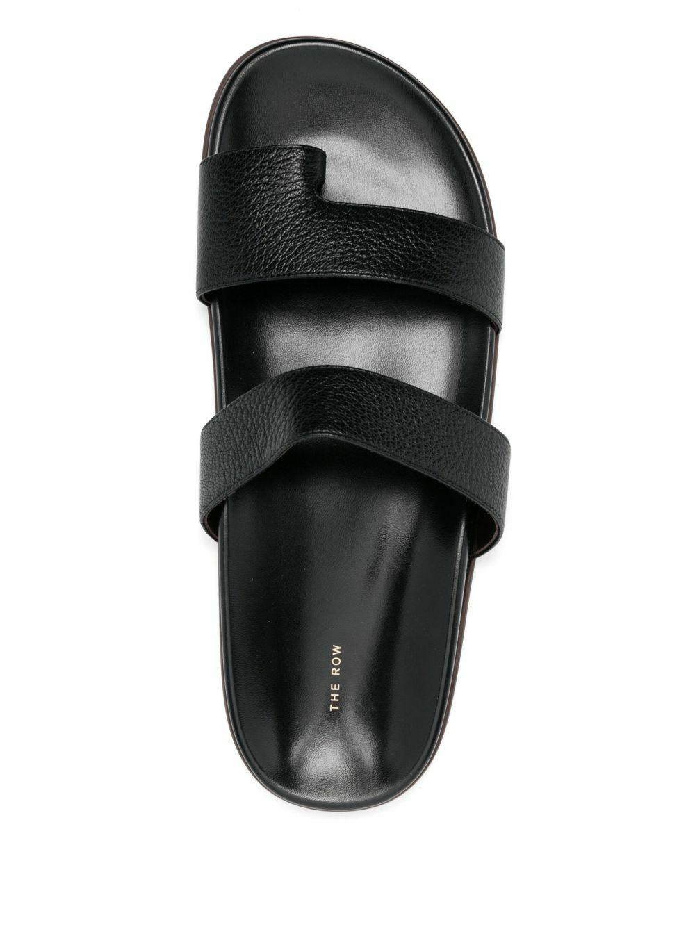 サンダル The Row 'Hugh' slides THE ROW Hugh textured-leather slides | NET-A-PORTER