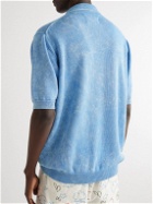 Corridor - Tie-Dyed Cotton Polo Shirt - Blue
