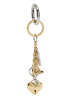 Ganni Bou Charms Two-toned Keyring - Gold - One Size