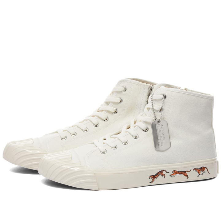 Photo: Kenzo Men's School High Top Sneakers in Off White