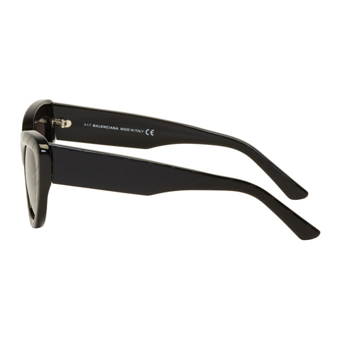 Balenciaga Black Logomania Cat Eye Sunglasses Balenciaga display picture 3