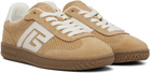 Balmain Beige Suede Balmain Swan Sneakers