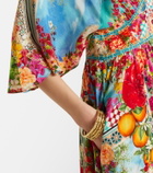 Camilla Embellished printed silk maxi dress