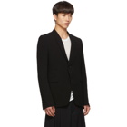 Rick Owens Black Wool Long Soft Blazer