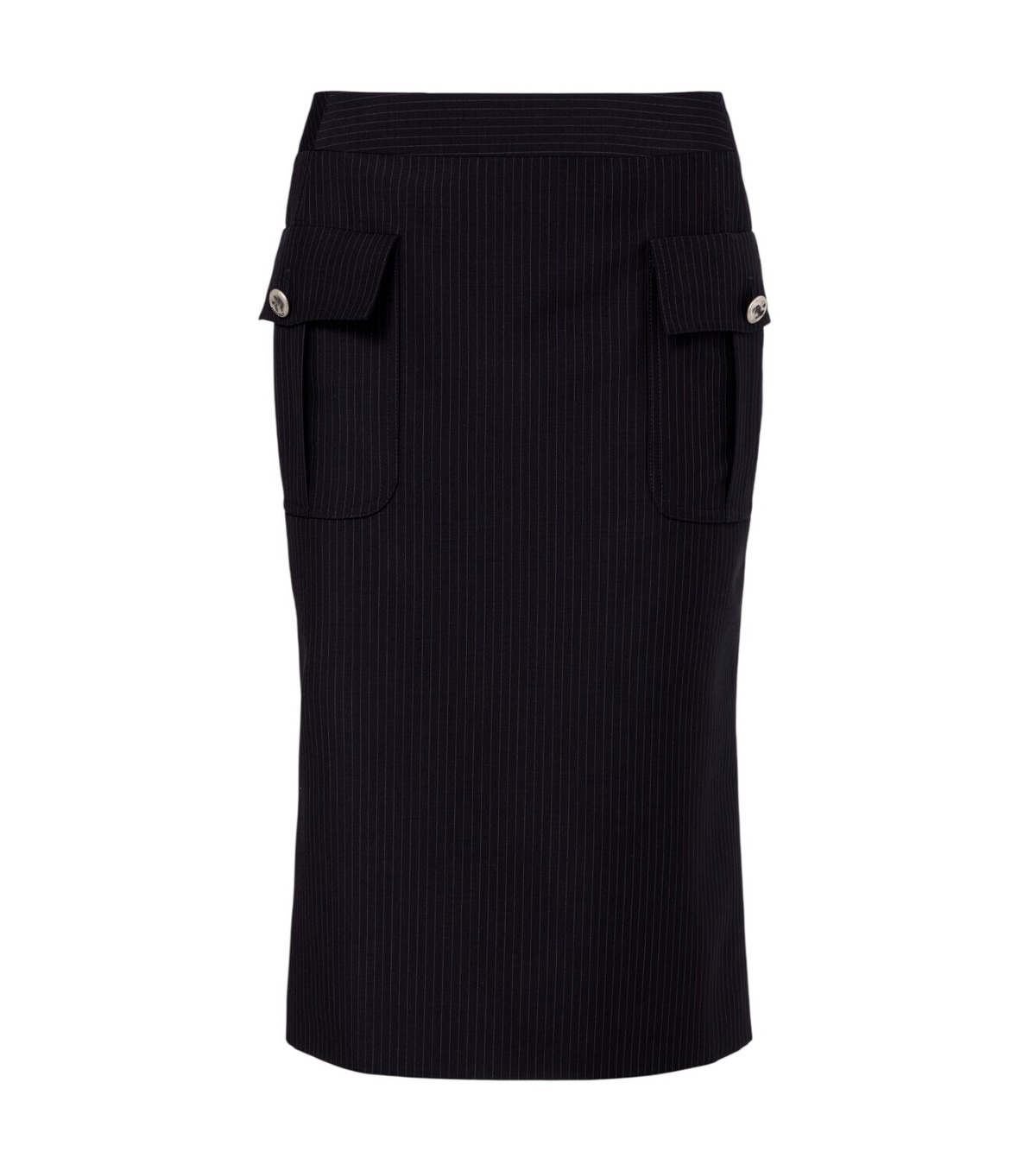 Alexander McQueen Zip-embellished wool midi skirt Alexander McQueen