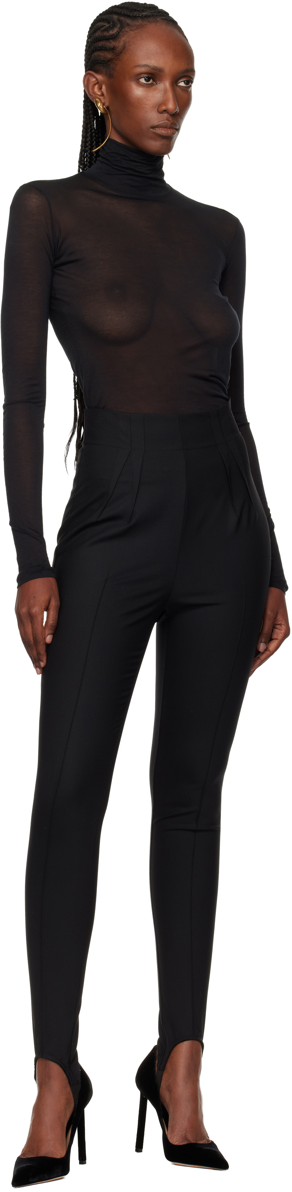 Mugler Black Tailored Leggings
