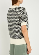 Varley Dora Patterned Knit top Cream