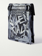 Balenciaga - Explorer Graffiti-Print Textured-Leather Messenger Bag