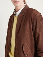 Polo Ralph Lauren - Logo-Embroidered Suede Bomber Jacket - Brown