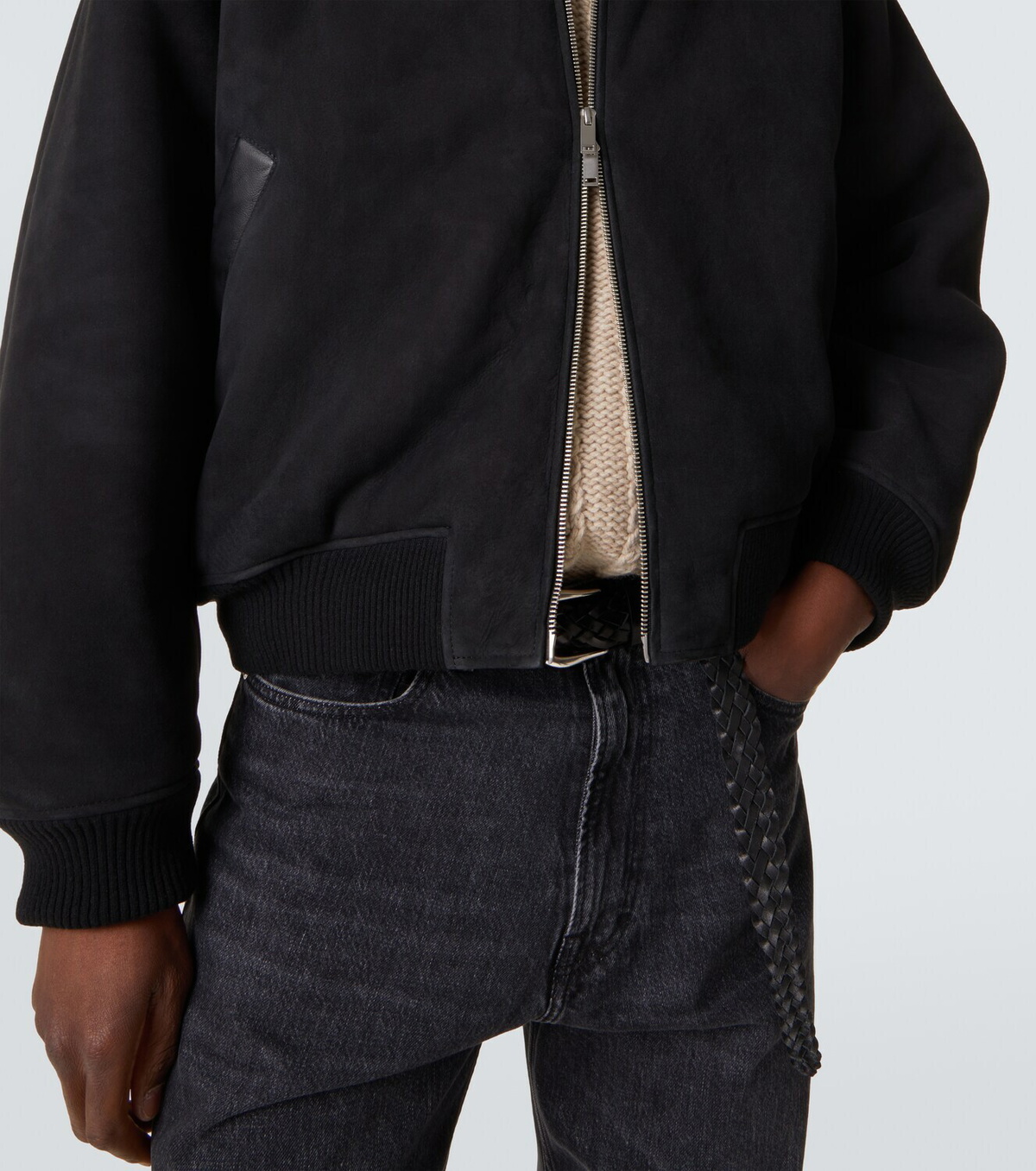 Studio Nicholson x Aaron Levine Berkeley suede bomber jacket