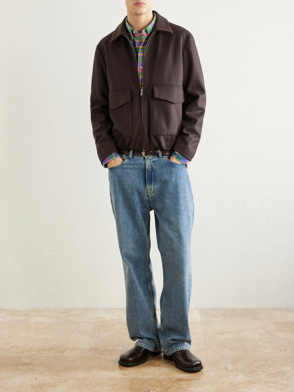 Barena - Wool-Blend Felt Blouson Jacket - Brown