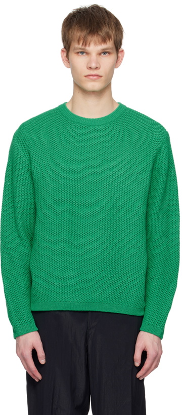 Photo: Solid Homme Green Open Work Sweater