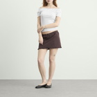Deiji Studios Women's Flounce Mini Skirt in Umber