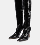 Alexandre Vauthier Elixir sequined over-the-knee boots