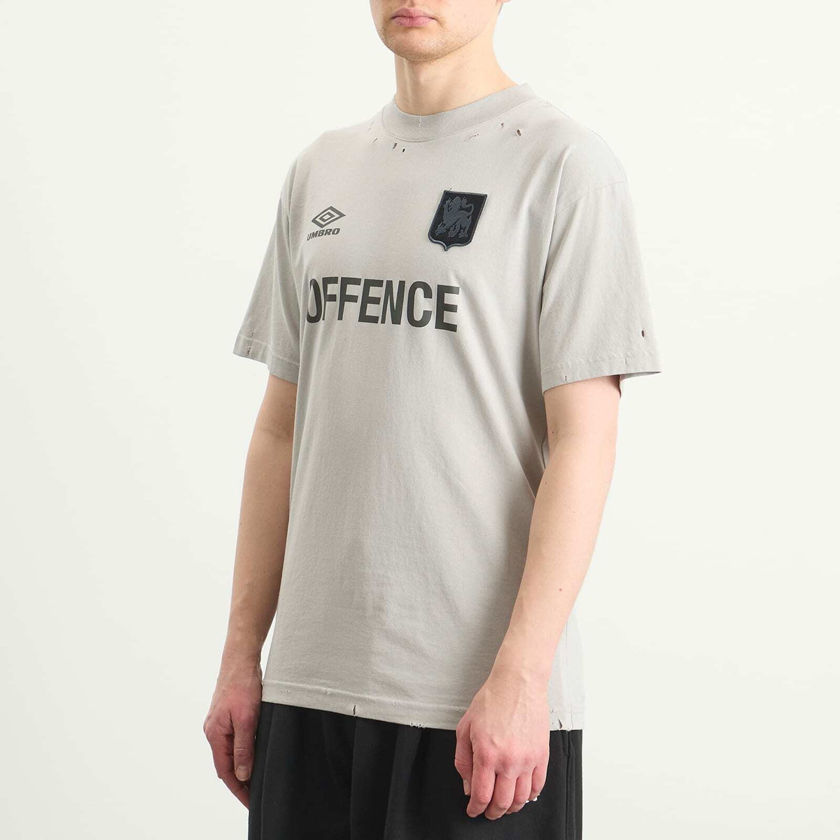 Umbro by Slam Jam Men's Offence Defence T-Shirt in Light Grey